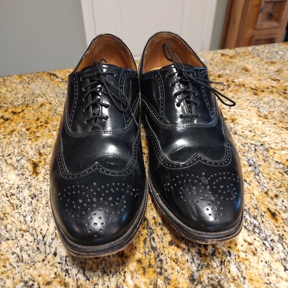 Johnston & Murphy Optima Black Leather Wingtip Dress Oxford Shoes US 9M main image 12